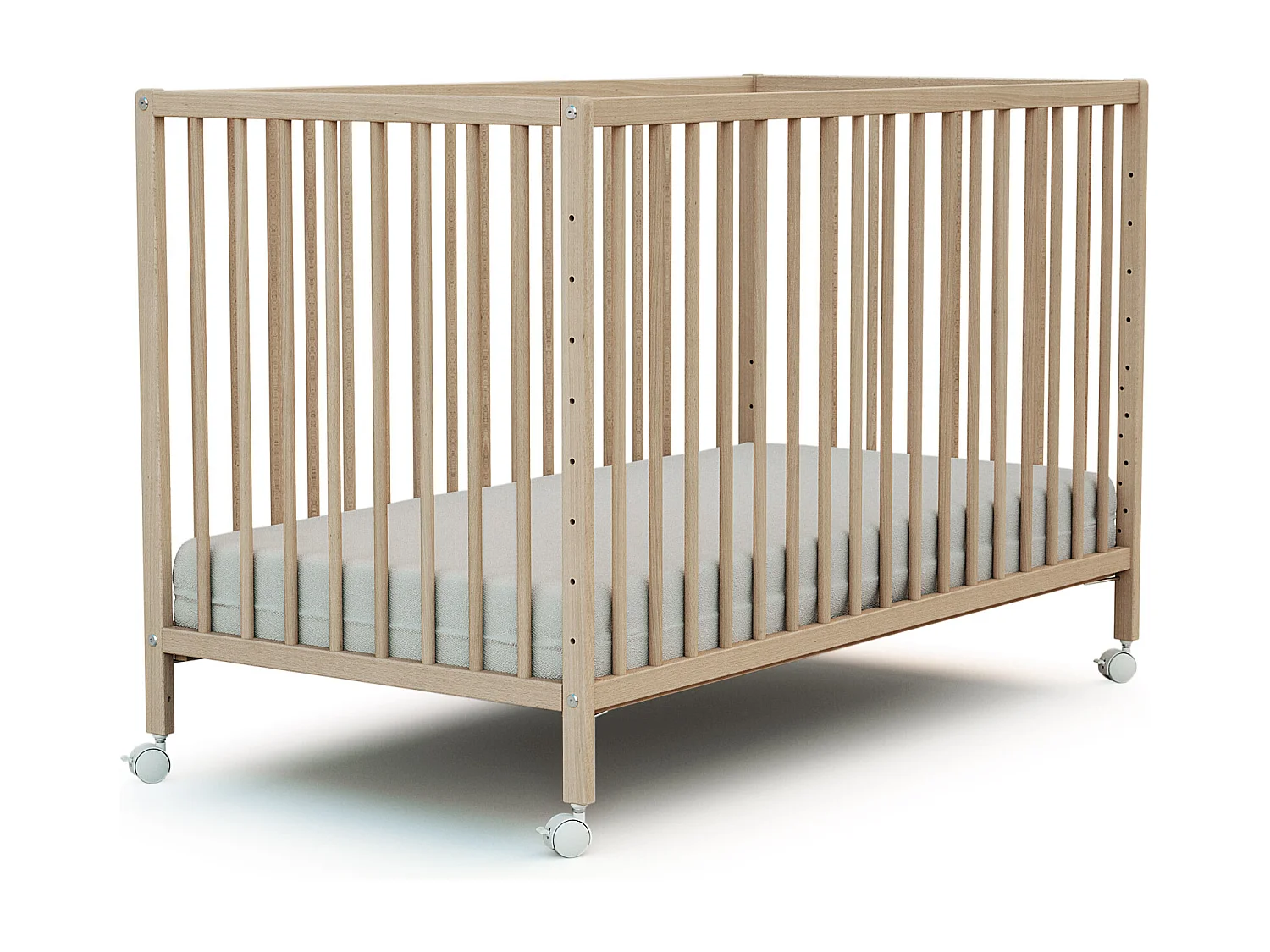 Co-Sleeping-Beistellbett Holz Buche Natur 60 x 120 LIO