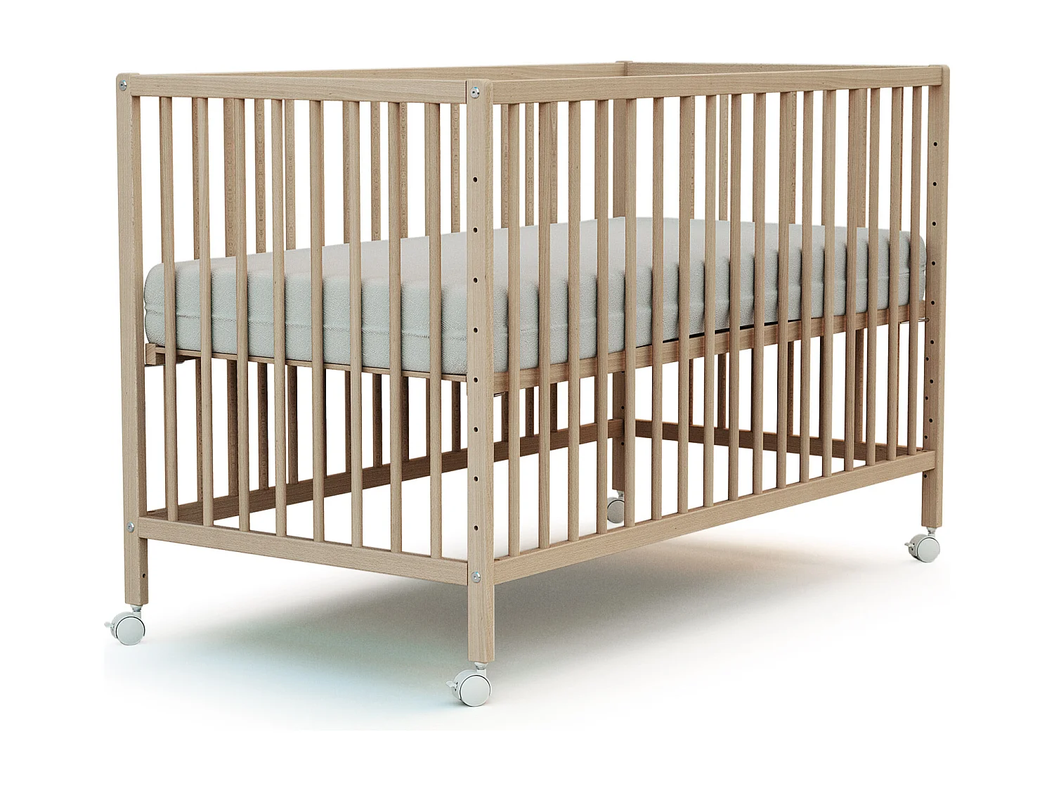 Co-Sleeping-Beistellbett Holz Buche Natur 60 x 120 LIO