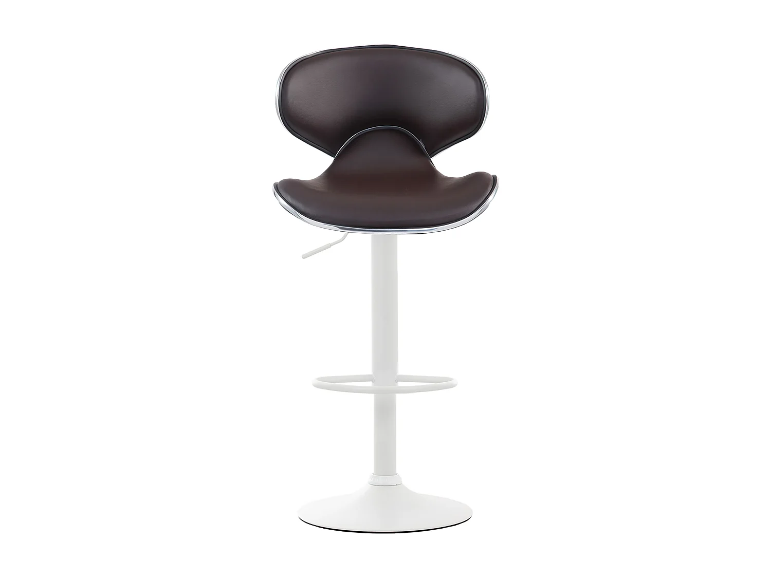 Tabouret de bar - Similicuir & Métal chromé - Marron - Las Vegas V2