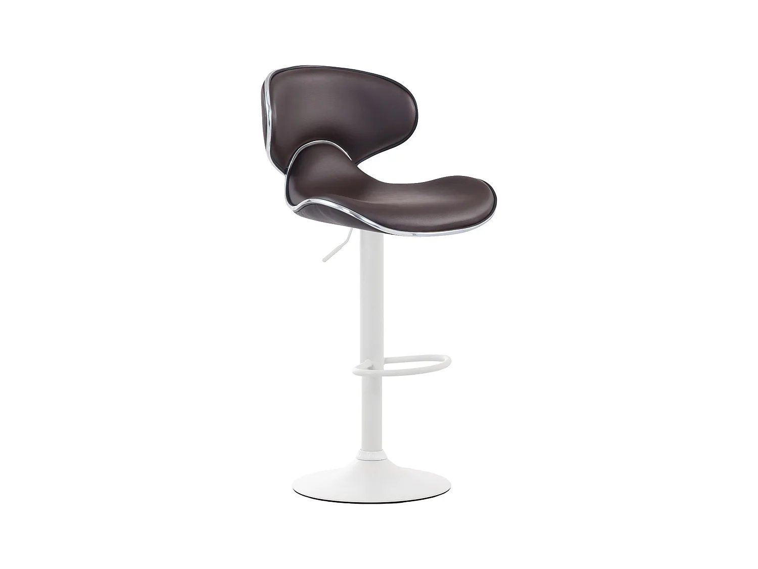 Tabouret de bar - Similicuir & Métal chromé - Marron - Las Vegas V2