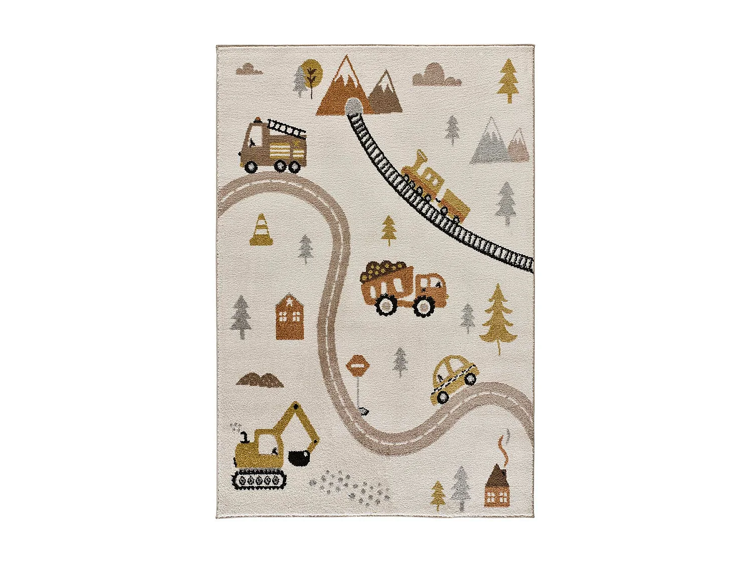 Kinderteppich - autos und straßen für kinder - mehrfarbig - 120x170 cm - BEATS