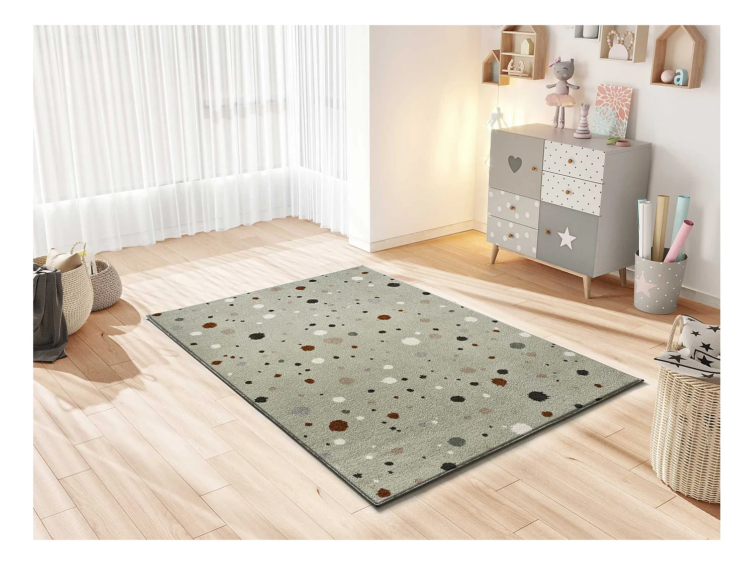 Kindertapijt - kinderen - groen - 120x170 cm - BEATS