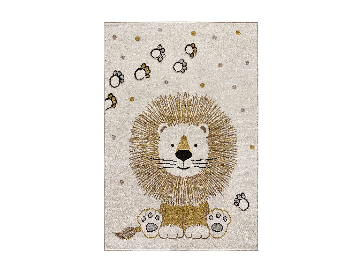 Tapis intérieur - enfant lion - blanc - 120 x 170 cm - BEATS