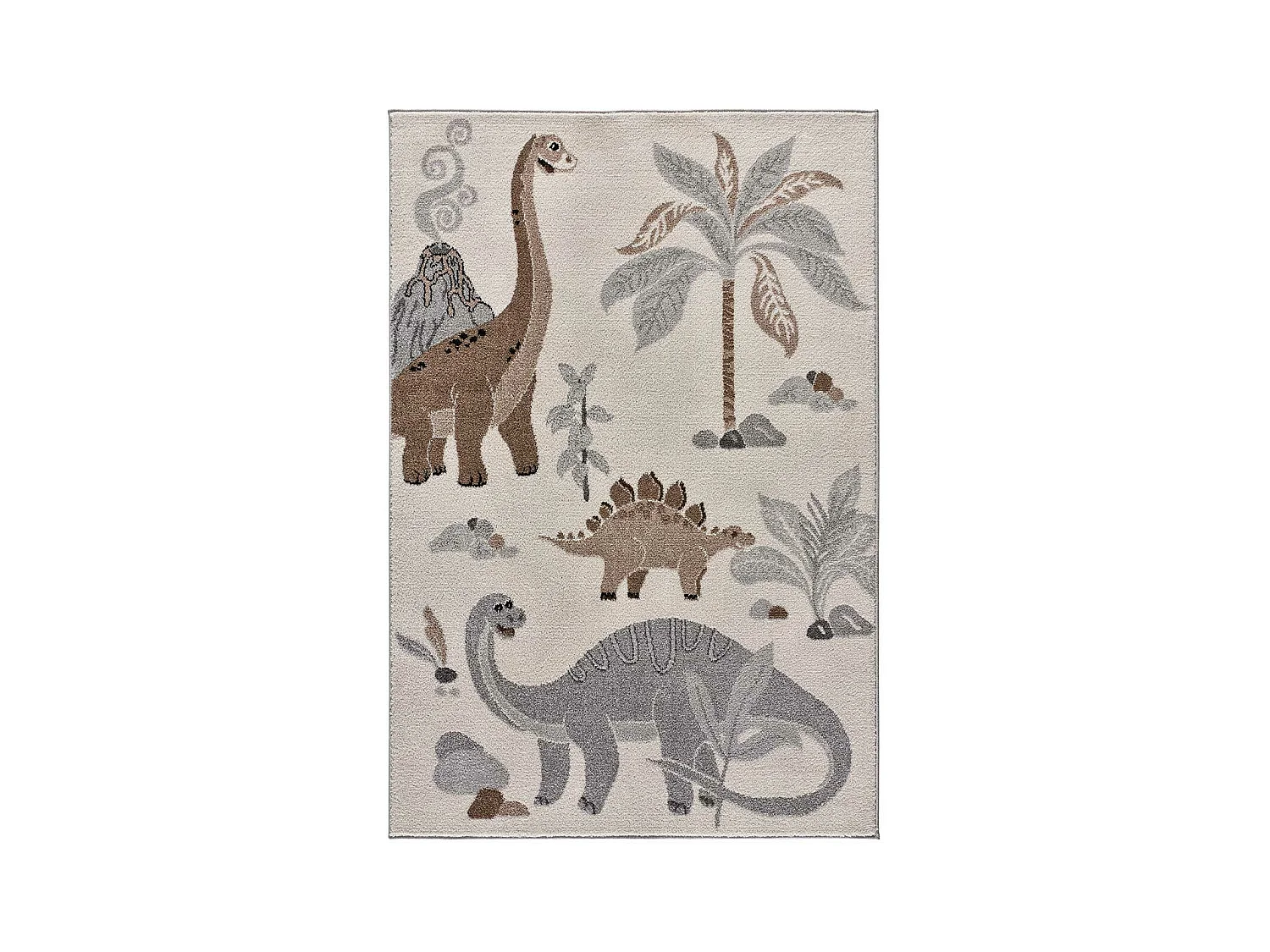 Alfombra interior  - infantil dinosaurios - blanco - 120 x 170 cm - BEATS