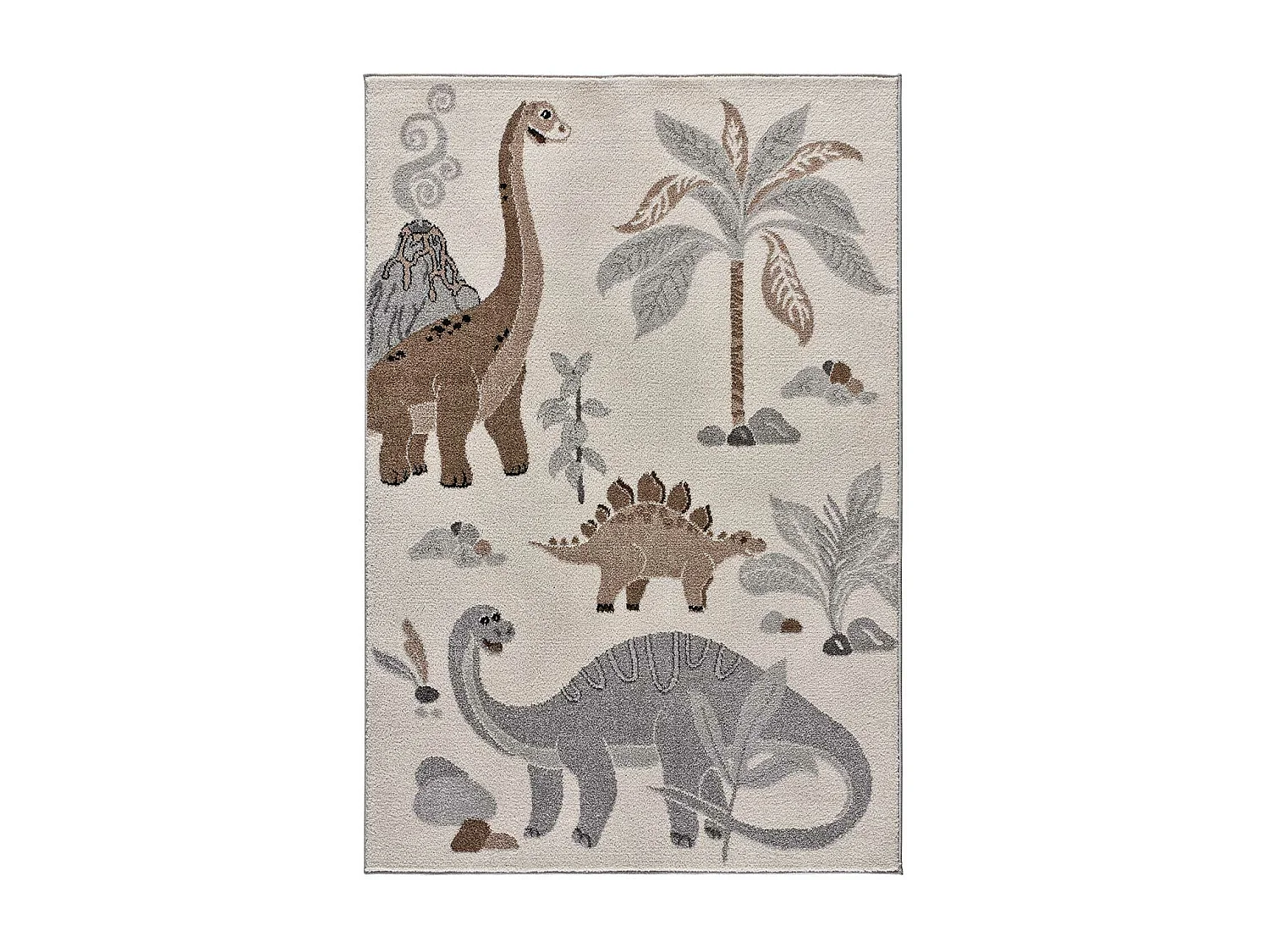 Alfombra interior  - infantil dinosaurios - blanco - 120 x 170 cm - BEATS