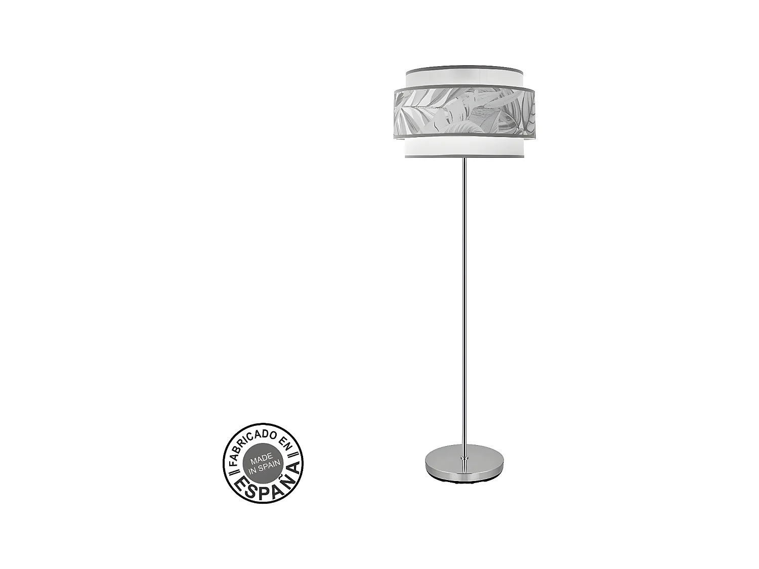 Pie De Salon Modelo Camerun Cromo Con Doble Pantalla