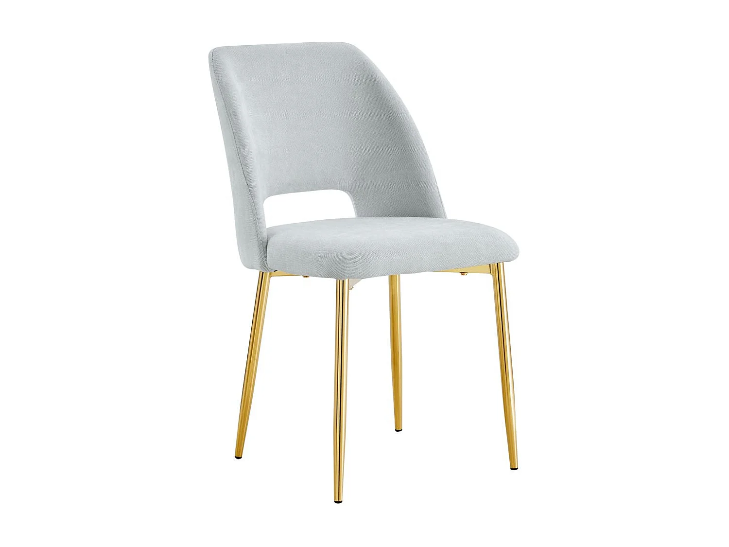 Lot de 4 chaises AVA Gold Tissu Serge Gris