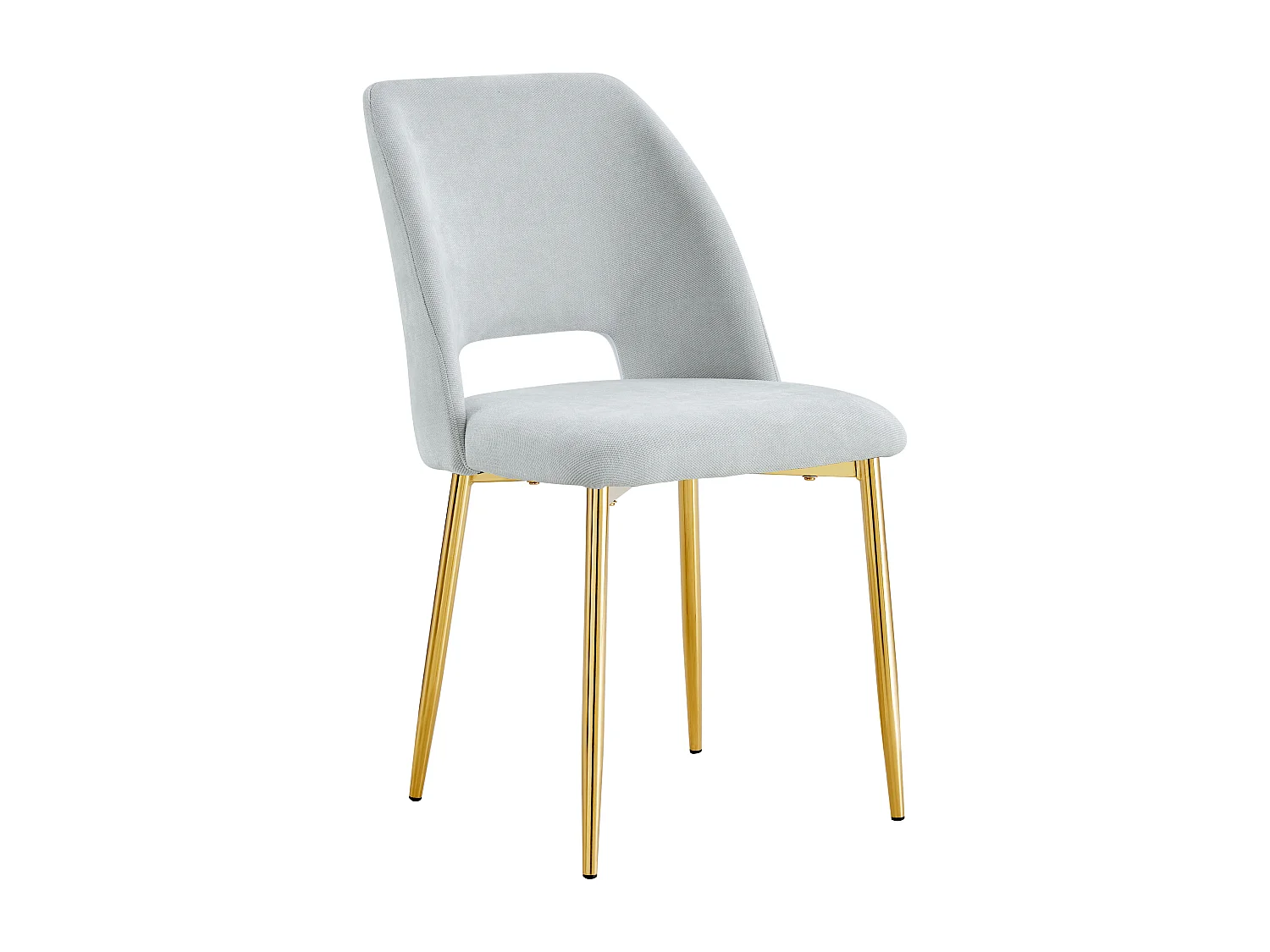 Lot de 4 chaises AVA Gold Tissu Serge Gris