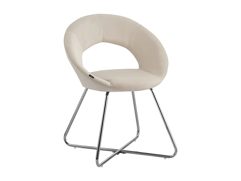 Lot de 4 Chaises BUBBLE Chrome velours