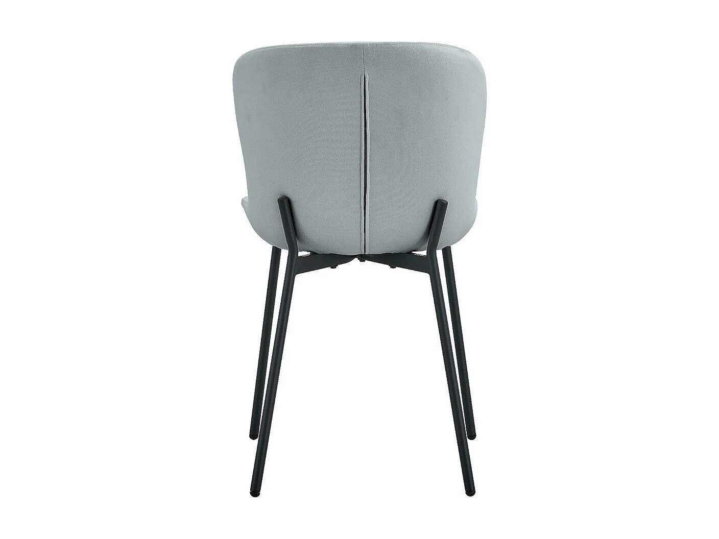 Lot de 4 chaises ELEN métal noir velours