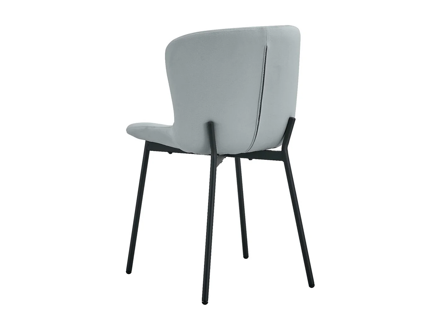 Lot de 4 chaises ELEN métal noir velours