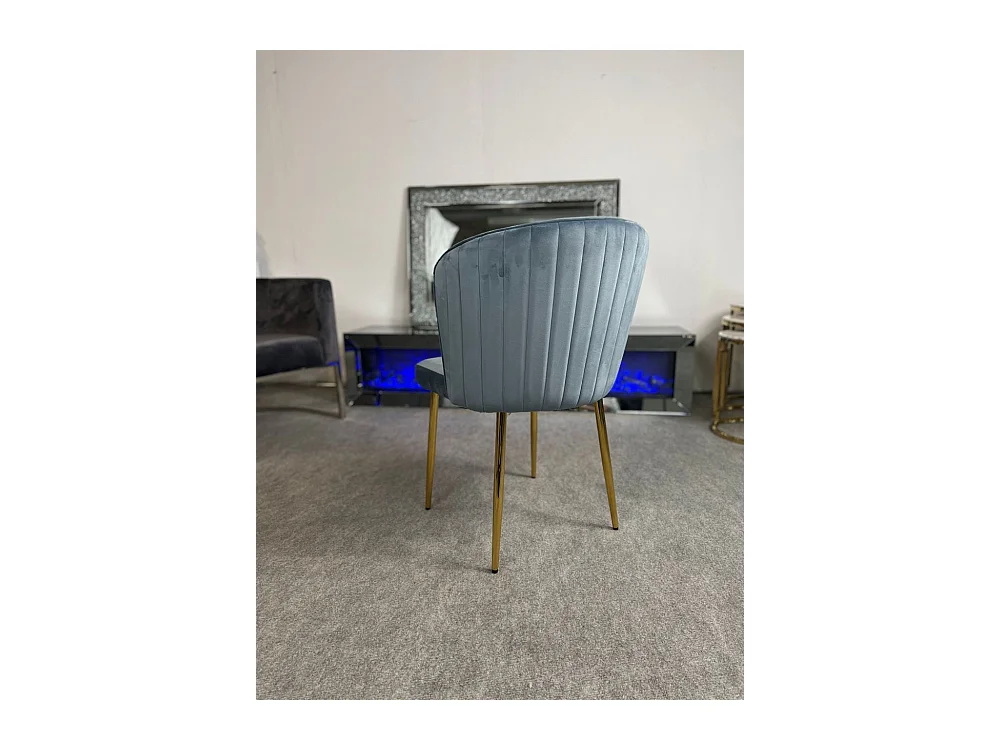 Lot de chaises moderne DIANA gold velours