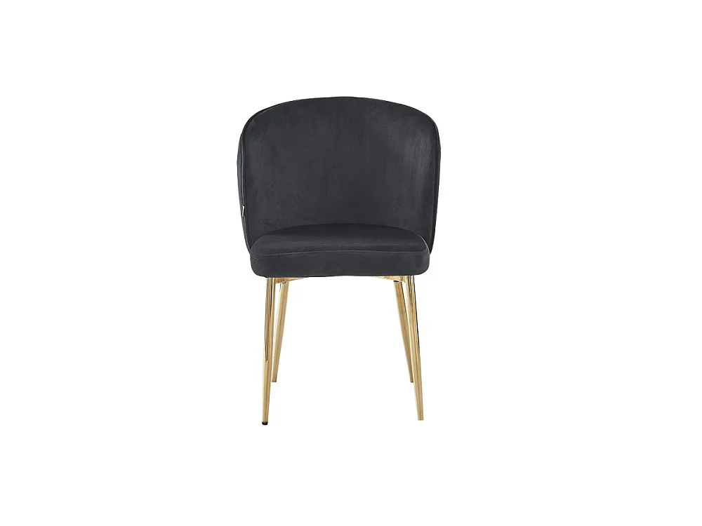 Lot de 4 chaises moderne DIANA gold velours noir