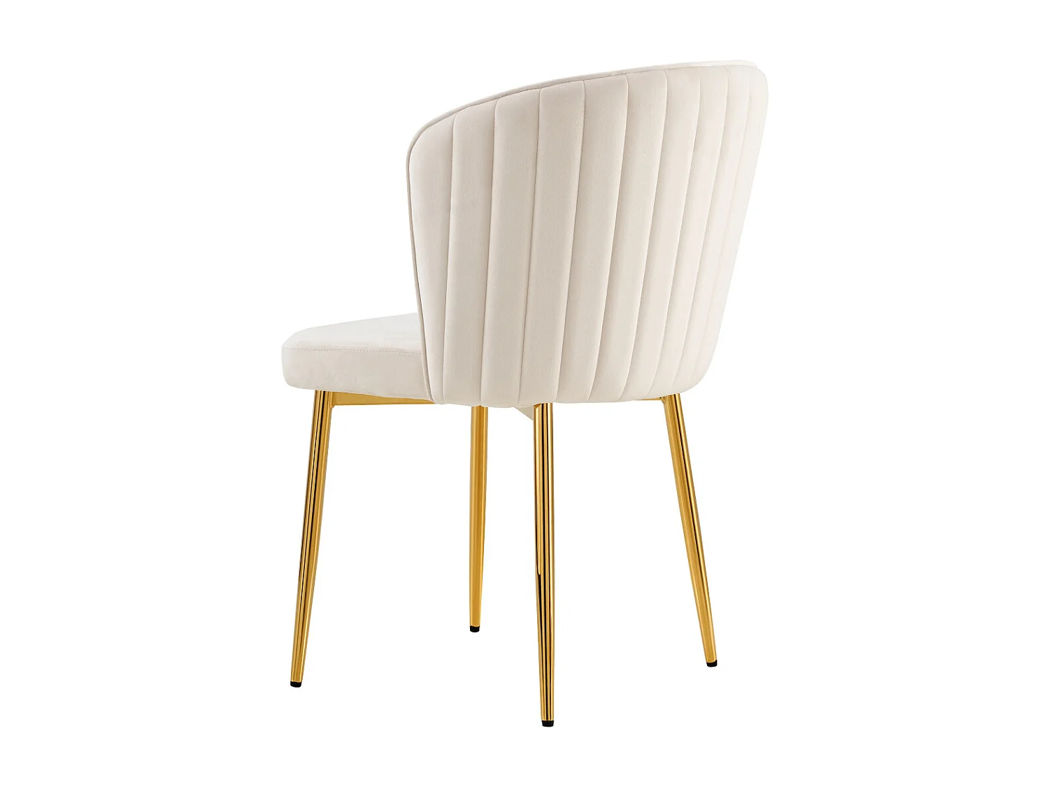 Lot de 4 chaises moderne DIANA gold velours moka