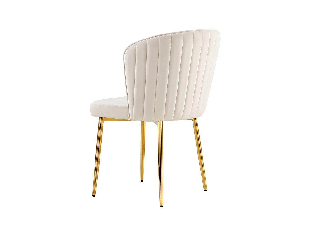Lot de 4 chaises moderne DIANA gold velours moka