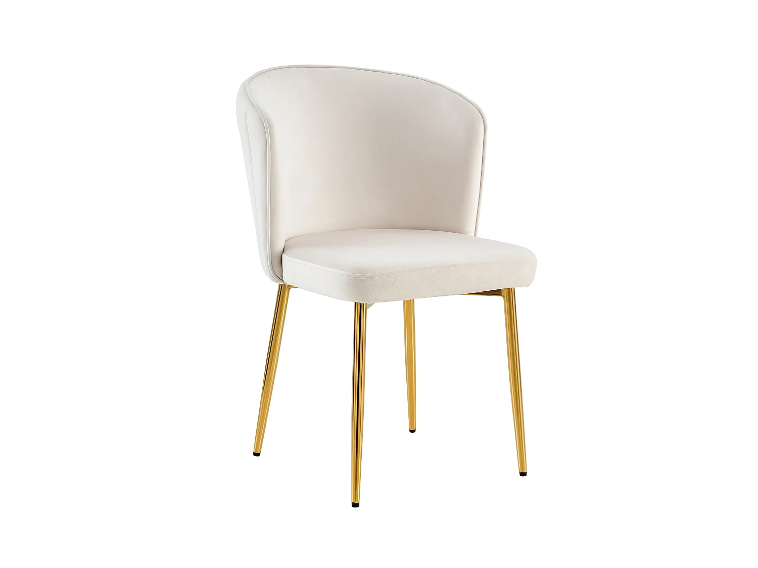 Lot de 4 chaises moderne DIANA gold velours moka