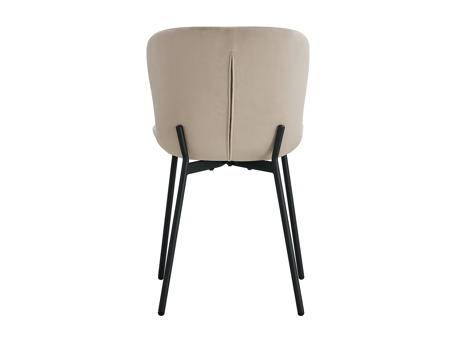 Lot de 4 chaises ELEN métal noir velours