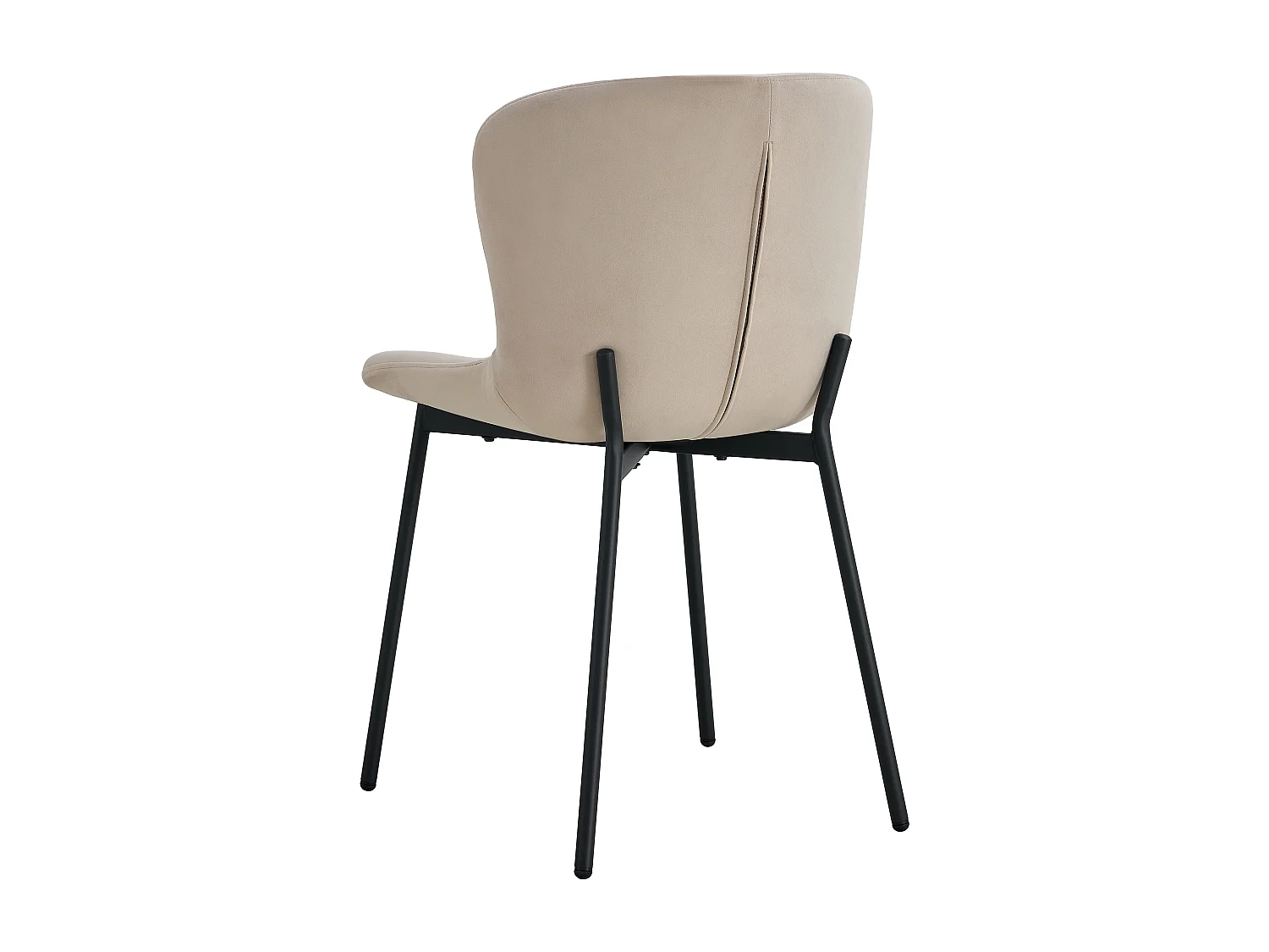 Lot de 4 chaises ELEN métal noir velours