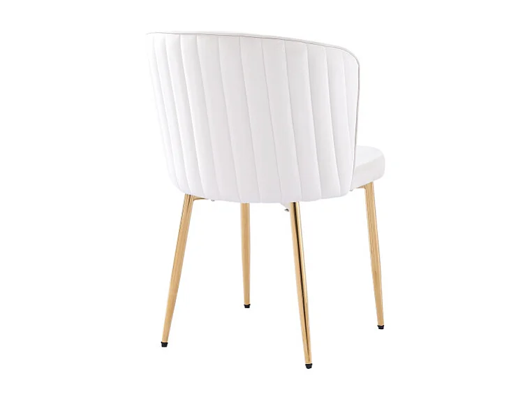Lot de 4 chaises moderne DIANA gold velours écru