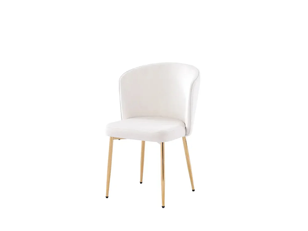 Lot de 4 chaises moderne gold velours écru DIANA