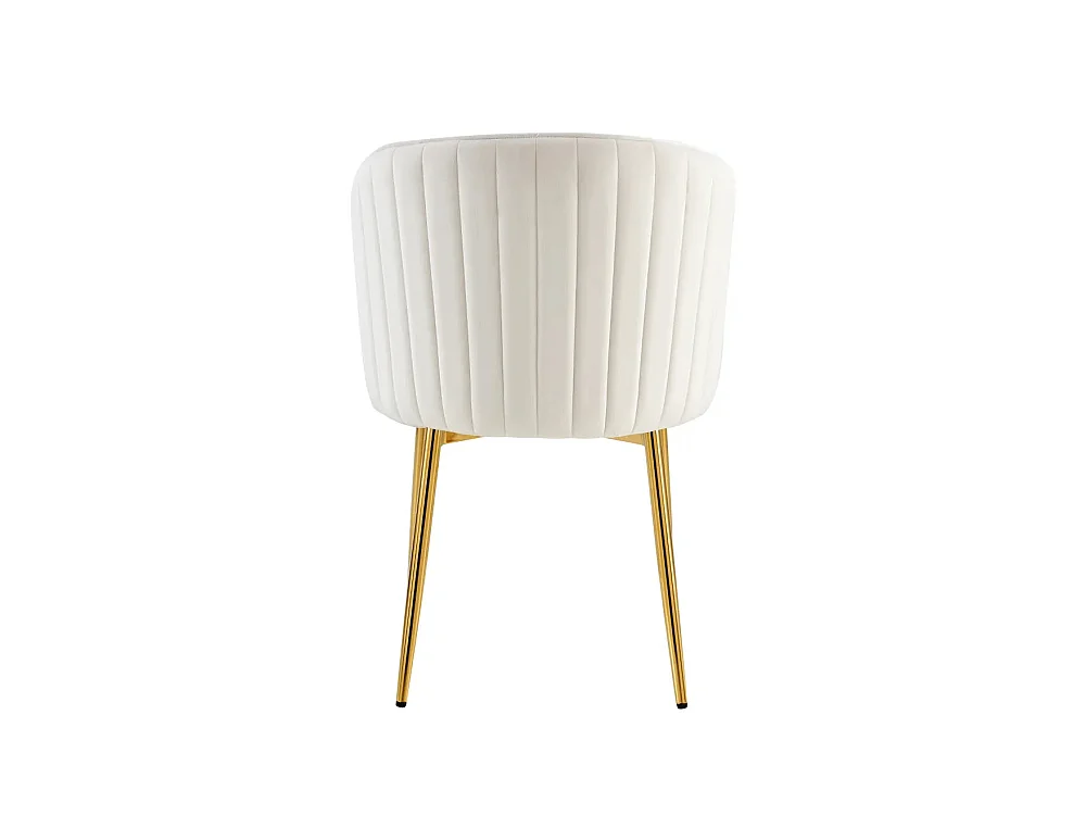 Lot de 4 chaises moderne gold velours écru DIANA