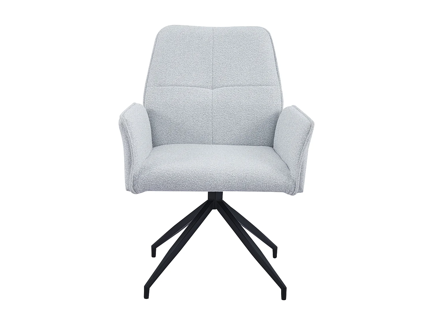 Lot de 2 Chaise de Bureau LUTETIA – Métal Noir & Tissu Tweed– 65x62x88 cm