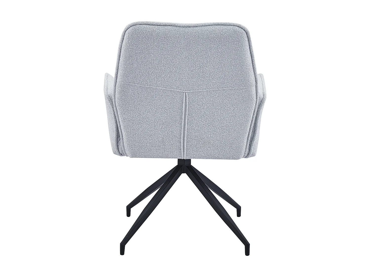 Lot de 2 Chaise de Bureau LUTETIA – Métal Noir & Tissu Tweed– 65x62x88 cm