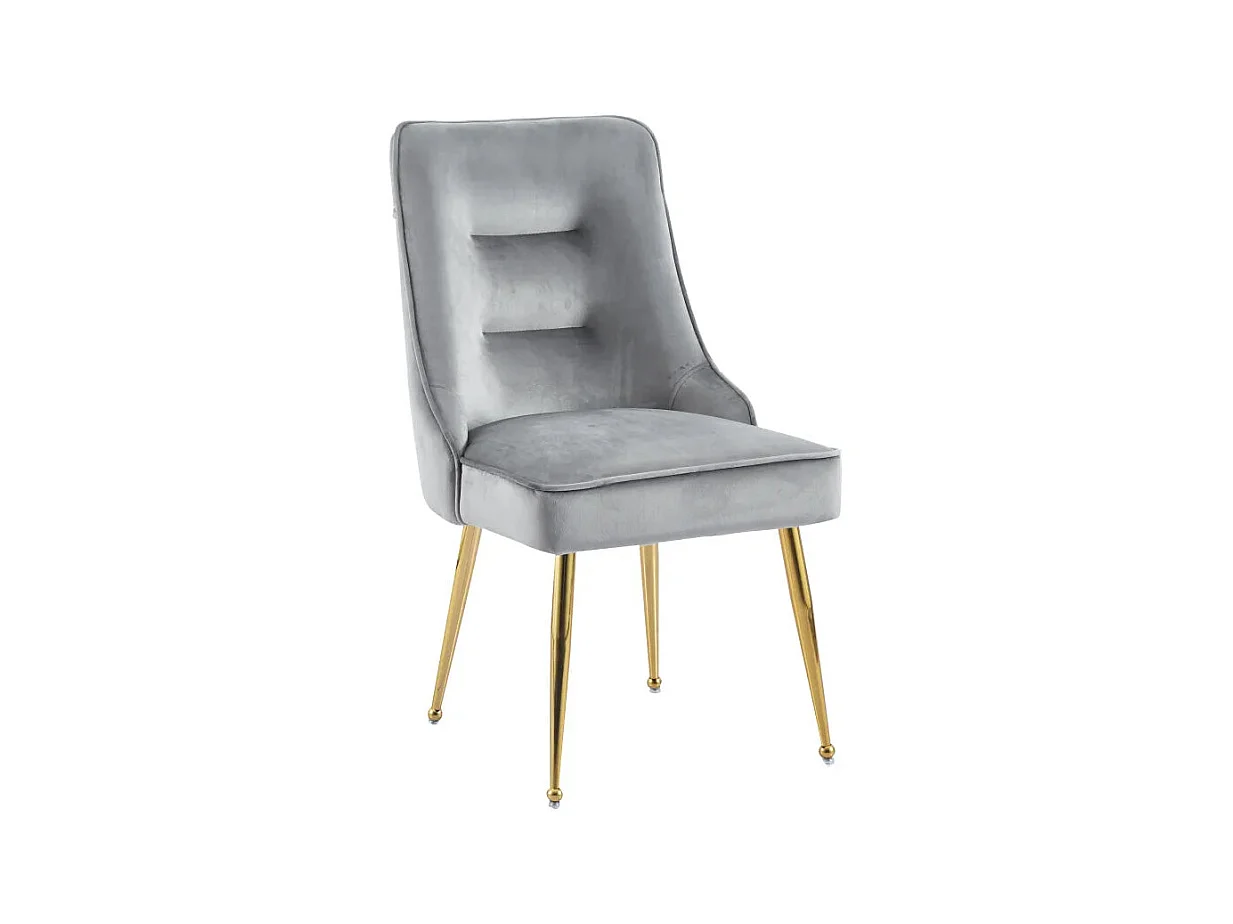 Lot de chaises luxury ZIP en velours pieds Gold