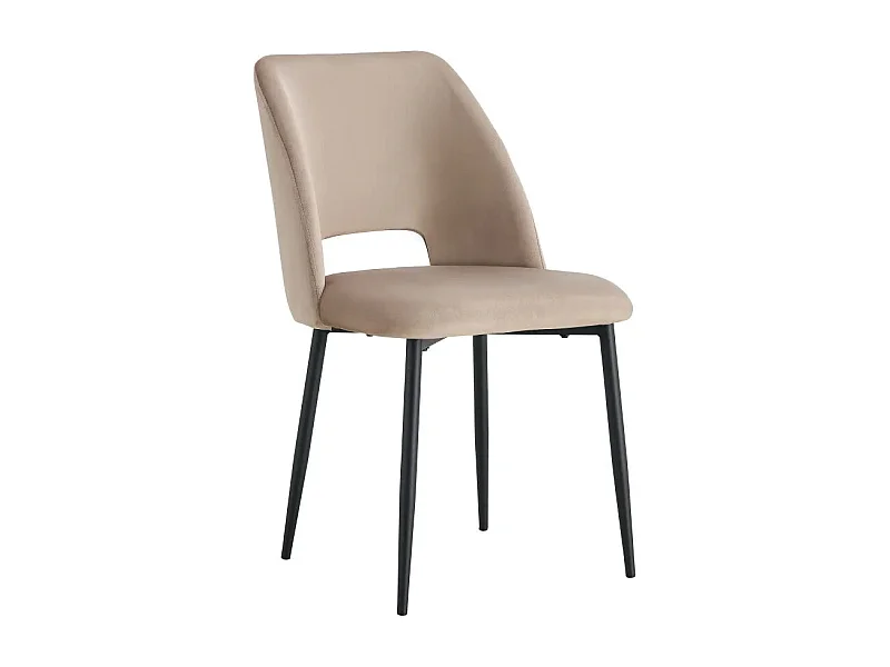 Lot de chaises AVA Métal noir Velours