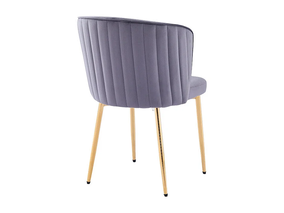 Lot de 4 chaises moderne DIANA gold velours anthracite