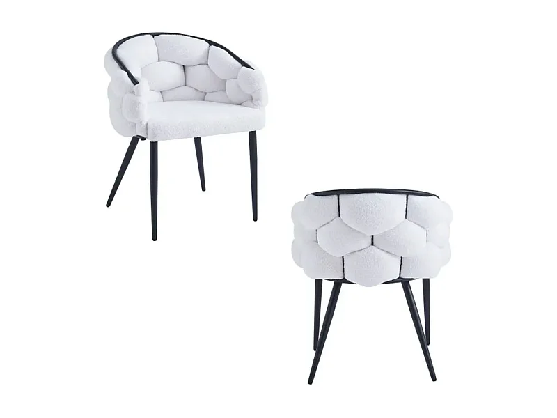 Lot de 2 chaises BALLON pieds métal noir