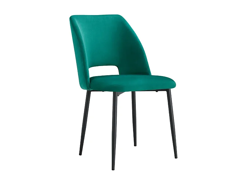 Lot de chaises AVA Métal noir Velours