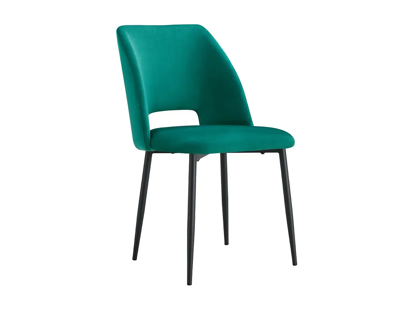 Lot de 4 chaises AVA Métal noir Velours