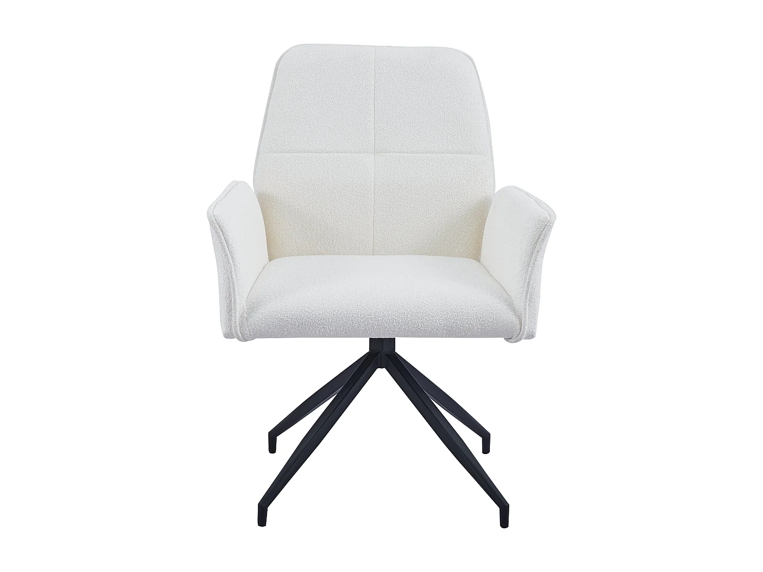 Lot 2 Chaises de Bureau Lutetia Tissu Doudou Pieds Métal Noir 65x62x88cm