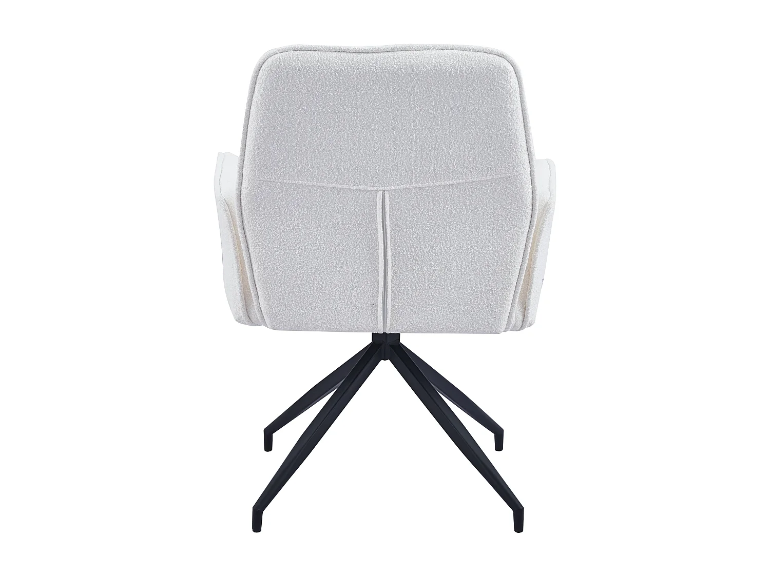 Lot 2 Chaises de Bureau Lutetia Tissu Doudou Pieds Métal Noir 65x62x88cm