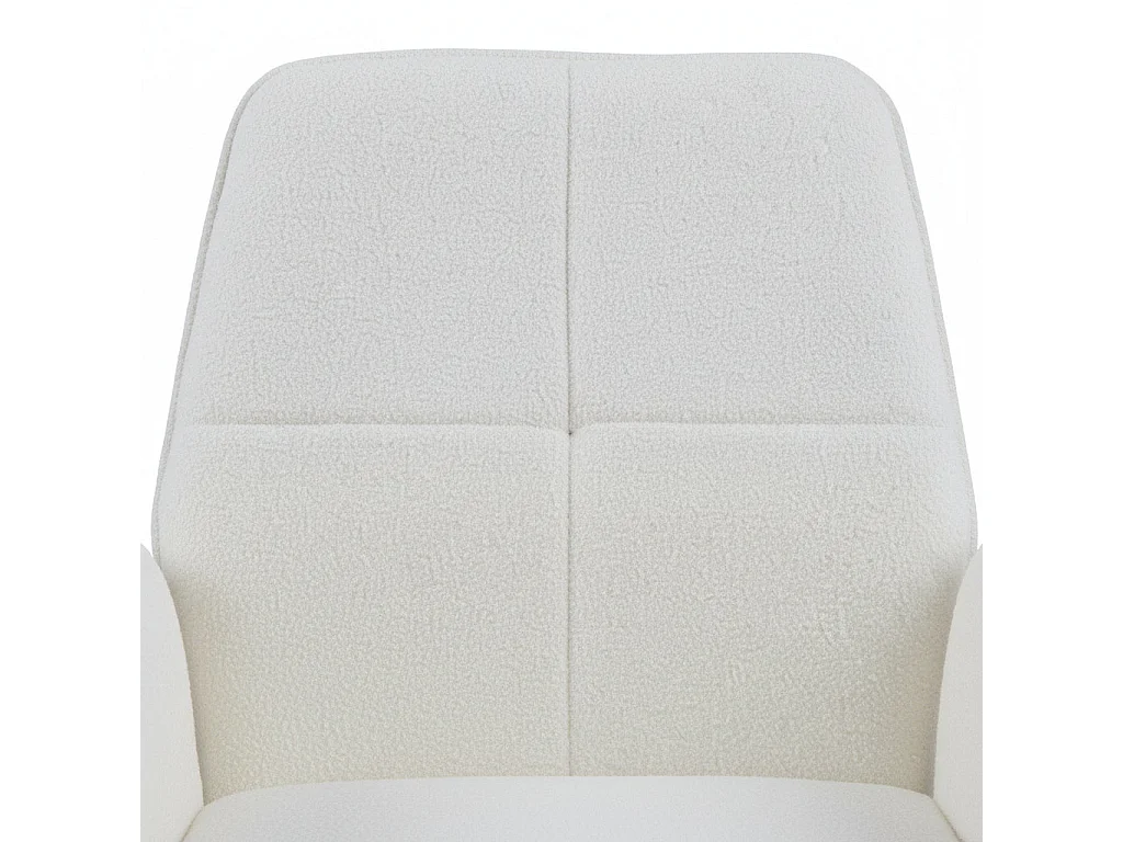 Lot 2 Chaises de Bureau Lutetia Tissu Doudou Pieds Métal Noir 65x62x88cm