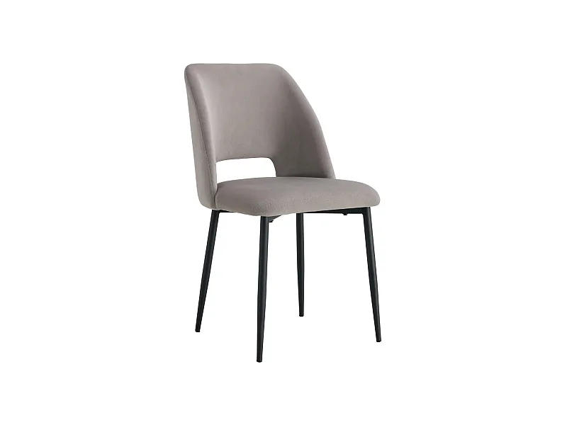 Lot de 4 chaises AVA Métal noir Velours