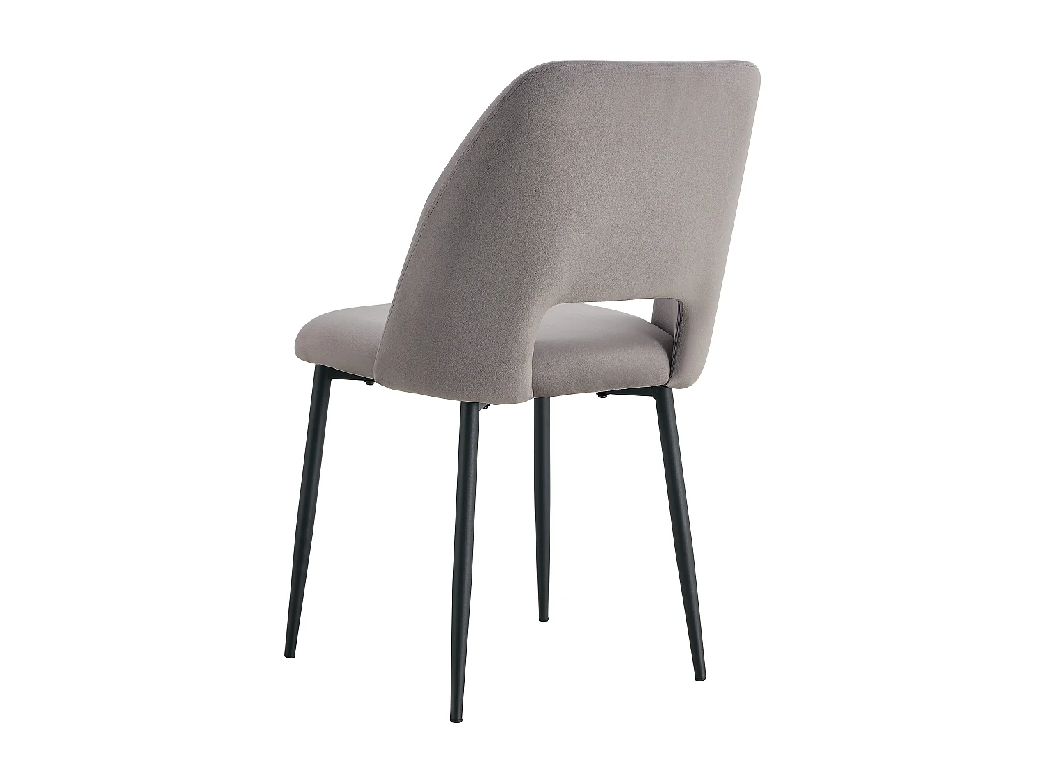Lot de 4 chaises AVA Métal noir Velours