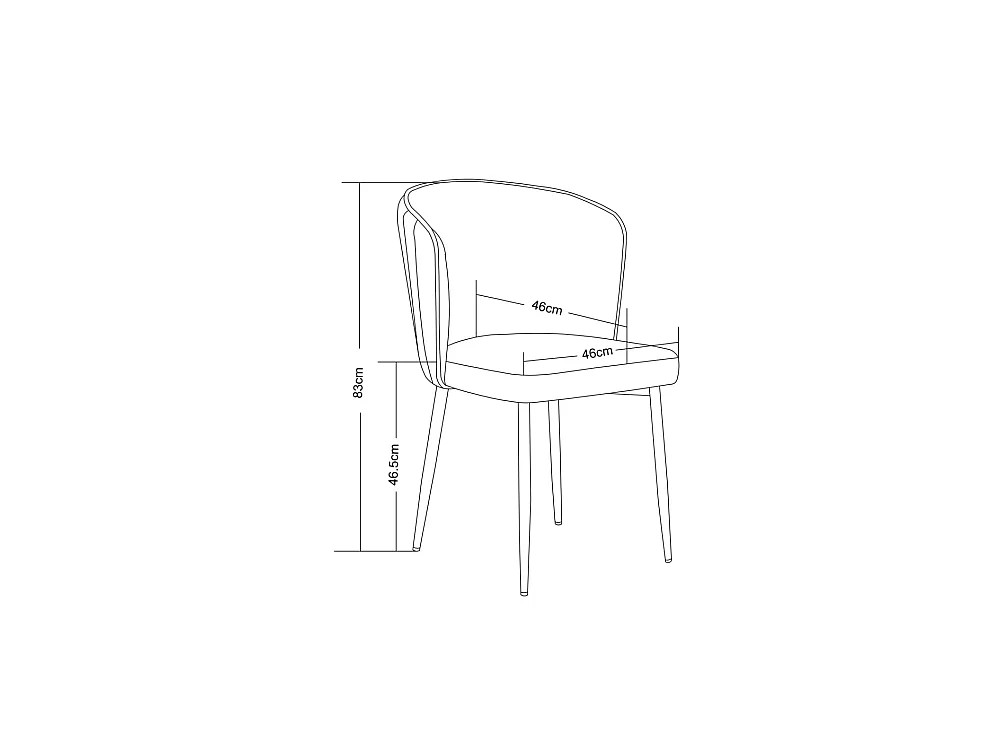 Lot de 4 chaises moderne DIANA gold velours gris