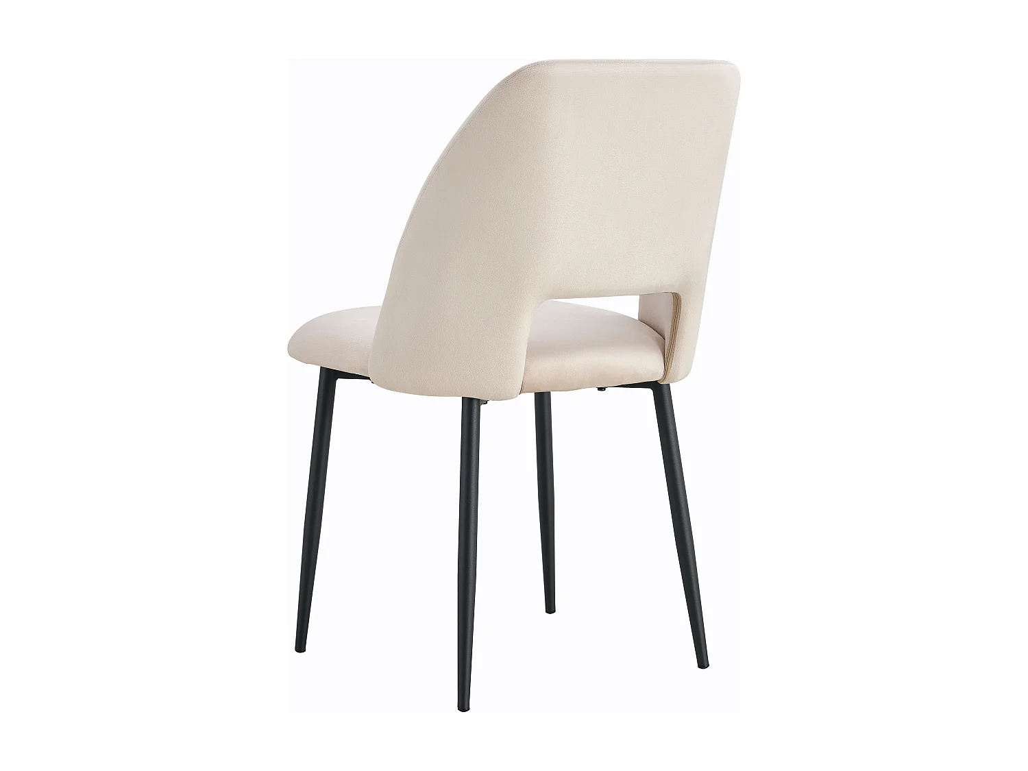 Lot de 4 chaises AVA Métal noir Velours