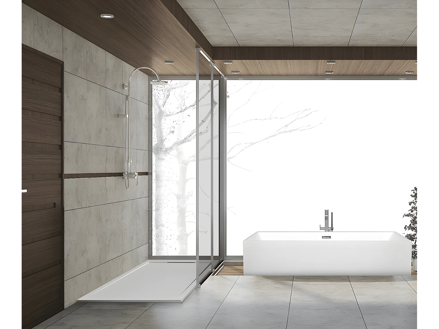 DUSCHWANNE 140X90 cm Bianco Vulcano Line SLIM aus Harz und Marmorpulver mit seitlichem Gitter aus MARMORHARZ