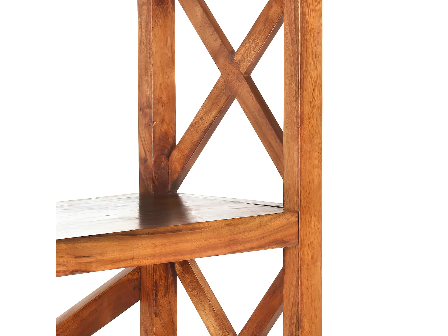 Bibliothèque 100x30x180cm Bois massif d'acacia et finition miel