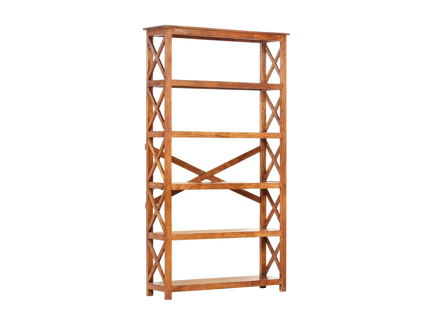 Bibliothèque 100x30x180cm Bois massif d'acacia et finition miel