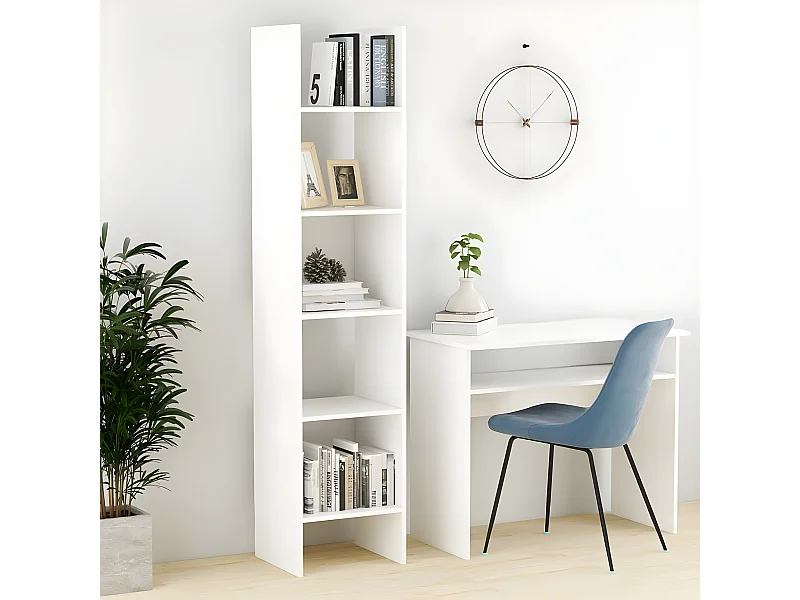 Bibliothèque Blanc 40x35x180 cm Aggloméré