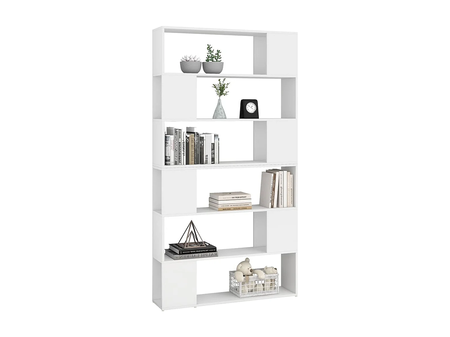 Bibliothèque/Séparateur de pièce Blanc 100x24x188 cm