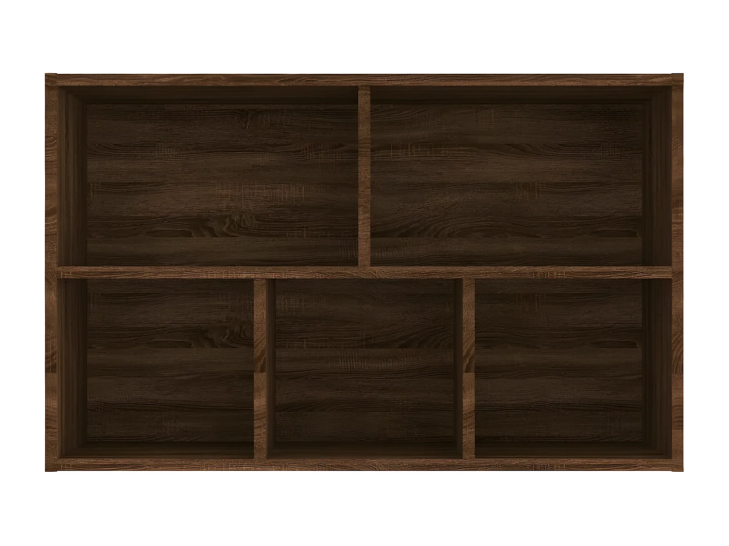 Bibliothèque/Buffet chêne marron 50x25x80 cm bois d'ingénierie