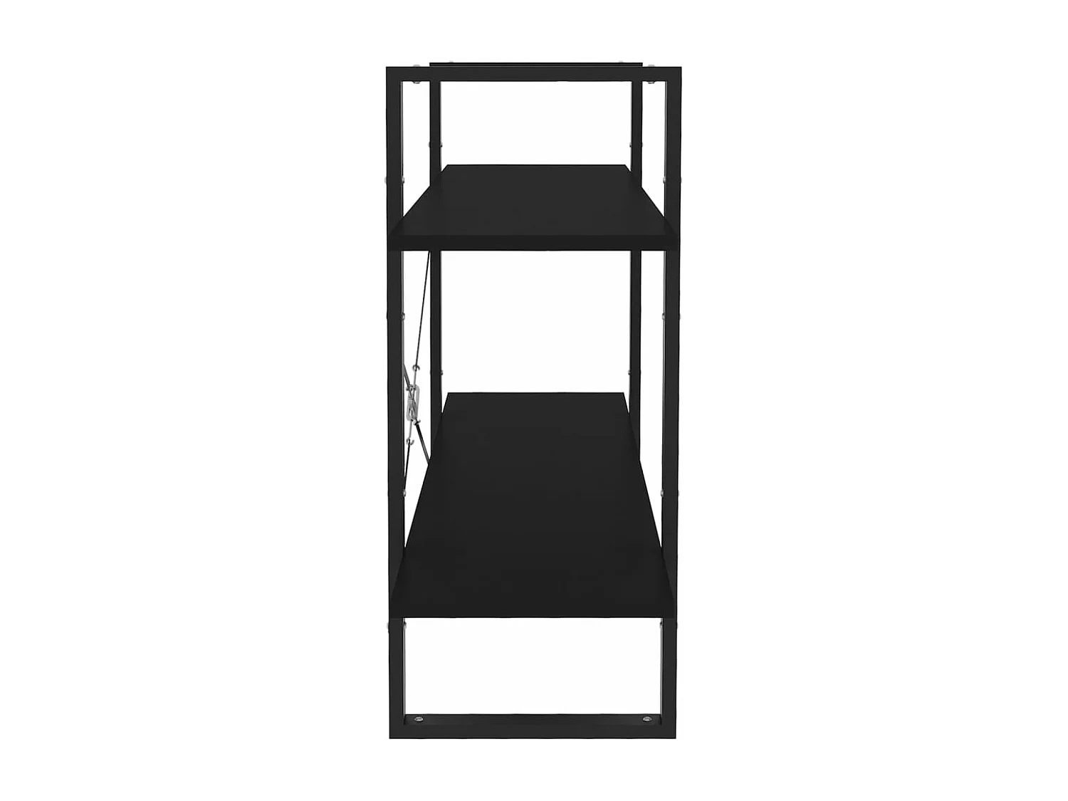 Bibliothèque à 2 niveaux Noir 100x30x70 cm Aggloméré