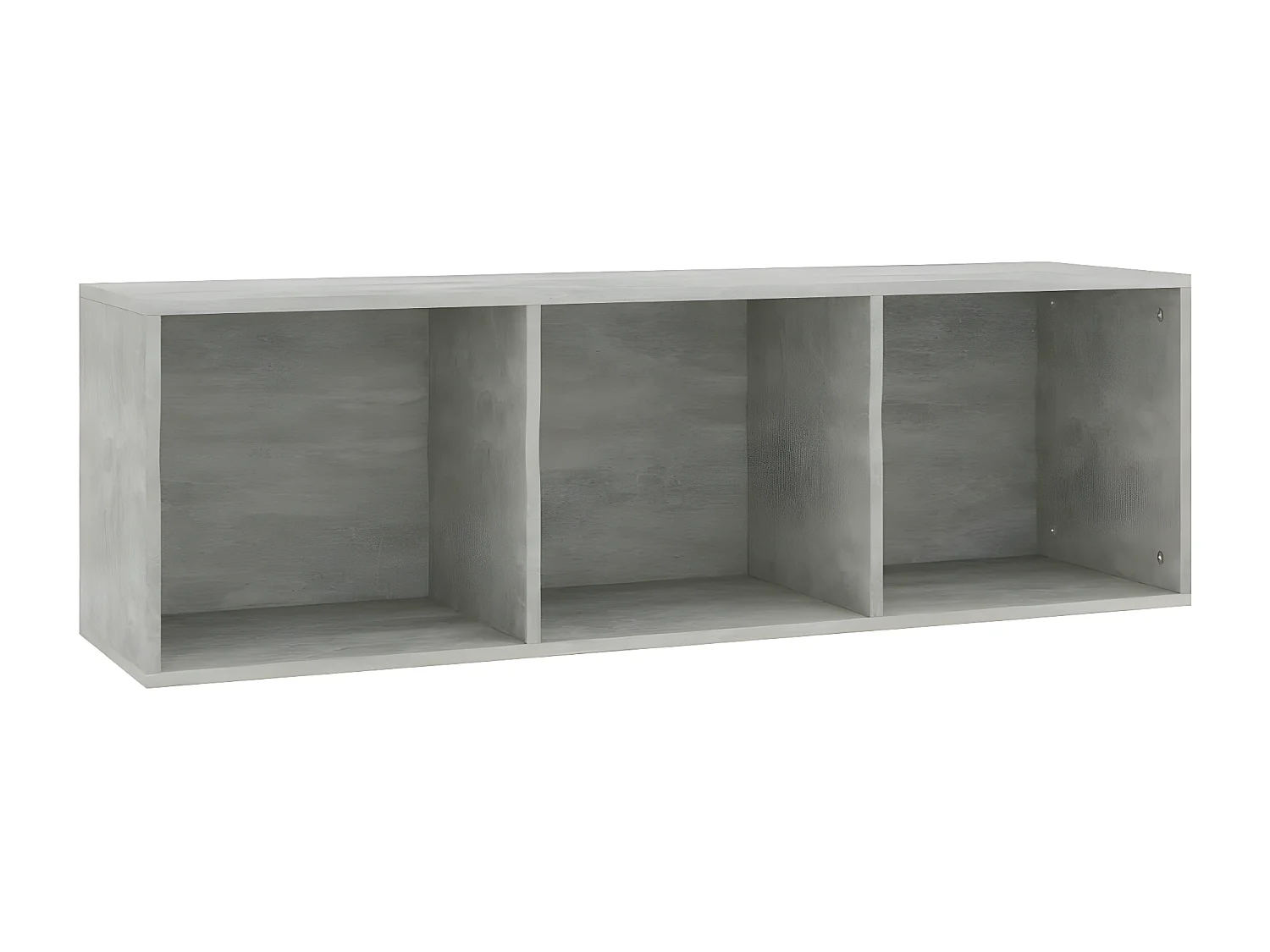 Boekenkast/tv-meubel 36x30x114 cm bewerkt hout betongrijs