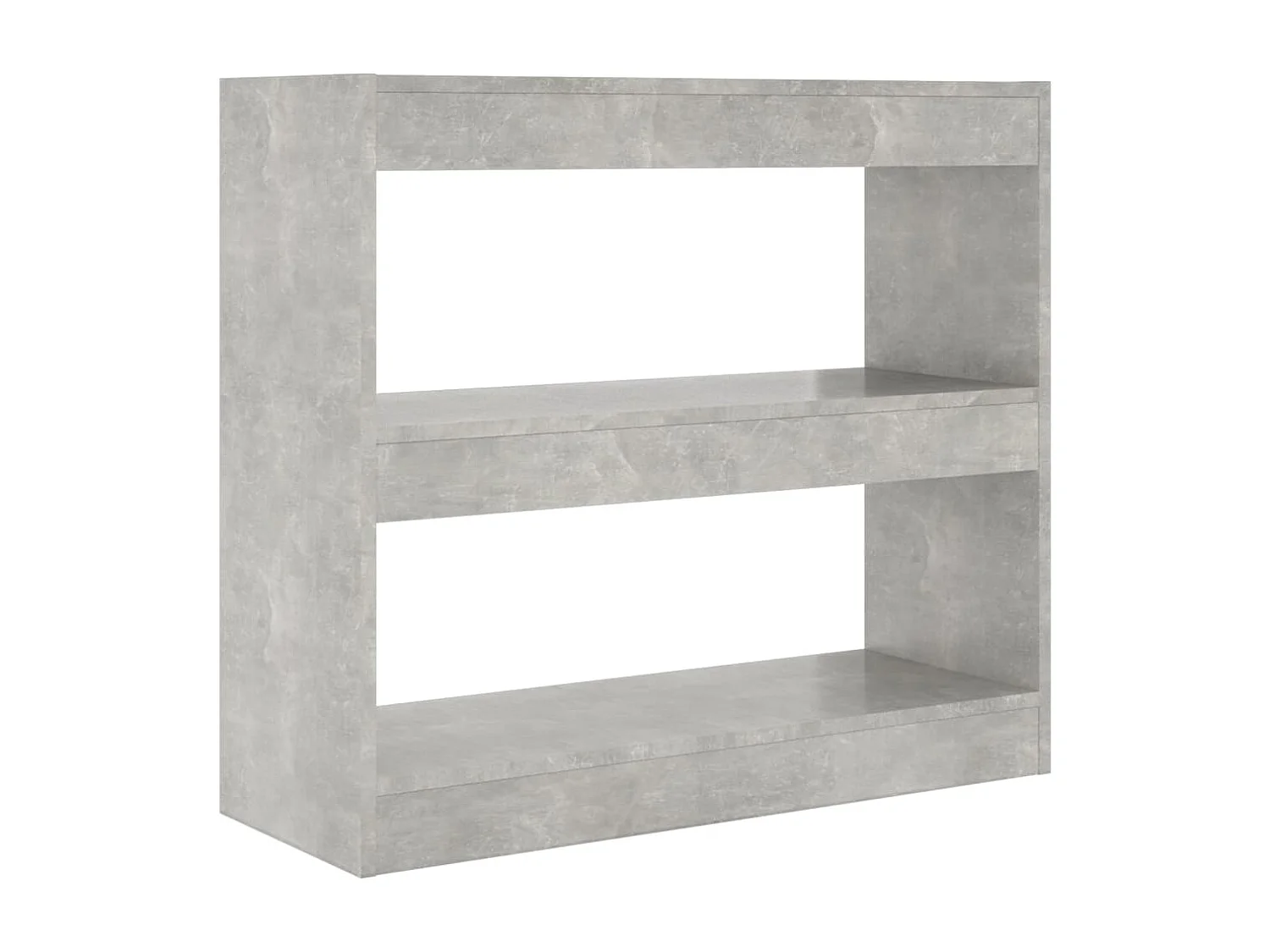 Bibliothèque/Séparateur de pièce Gris béton 80x30x72 cm