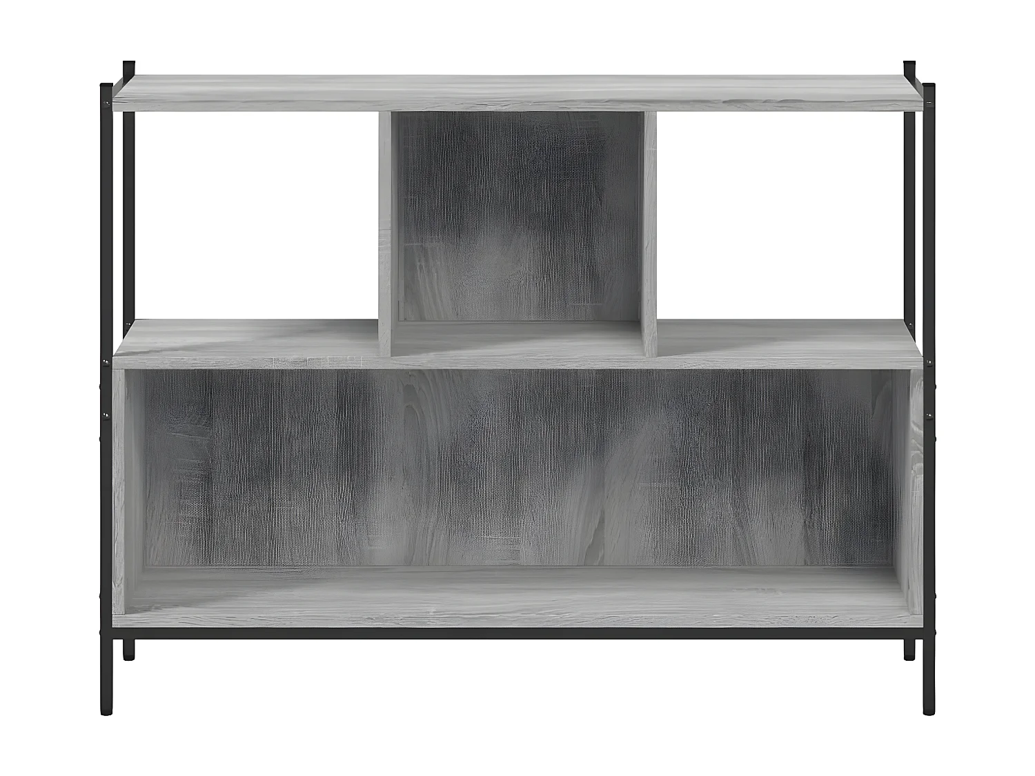 Bibliothèque sonoma gris 102x28x77,5 cm bois d'ingénierie